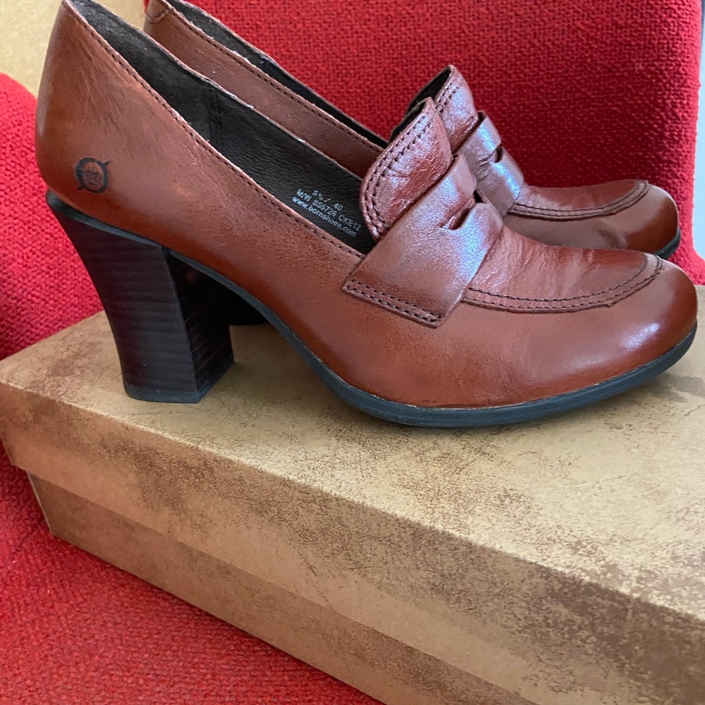 Born Vintage Brown Leather Loafers
